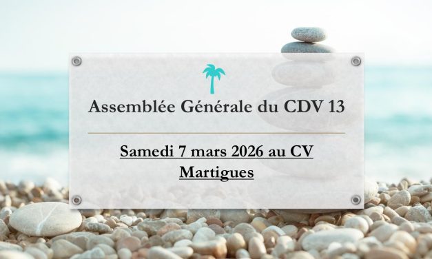 Assemblée Générale du CDV 13 Samedi 7 mars 2026 au CV Martigues