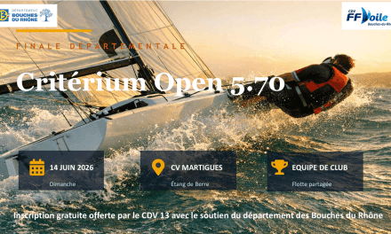 Challenge Open 5.7 le 14 juin 2026 au CV Martigues pendant Finale du Critérium Départemental