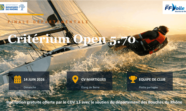 Challenge Open 5.7 le 14 juin 2026 au CV Martigues pendant Finale du Critérium Départemental