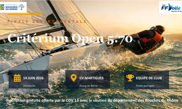 Challenge Open 5.7 le 14 juin 2026 au CV Martigues pendant Finale du Critérium Départemental