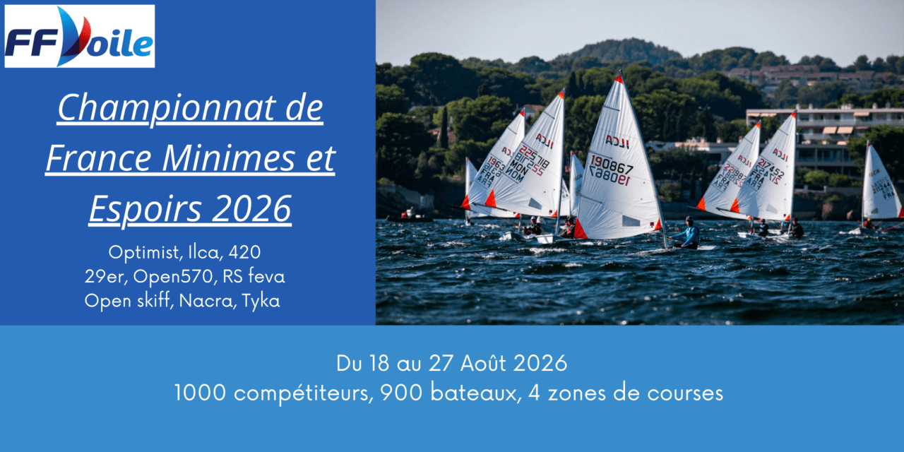 Championnat de France Minimes et Espoirs 2026 au Cercle de Voile de Martigues